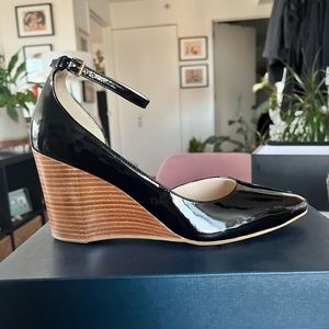 Cole Haan, Lacey, ankle strap, wedge, size 8, new never worn- patent leather